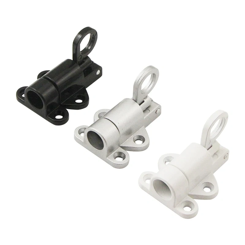 XD-Aluminum Alloy Window Gate Security Pull Ring Spring Bounce Door Bolt  Automatic  Latch Lock Spring Bounce Door Bolt Latch