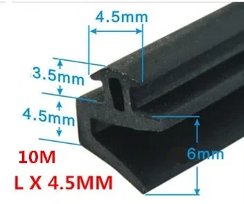 10M window seals L - type aluminum alloy open doors and windows sealed burlete window seal