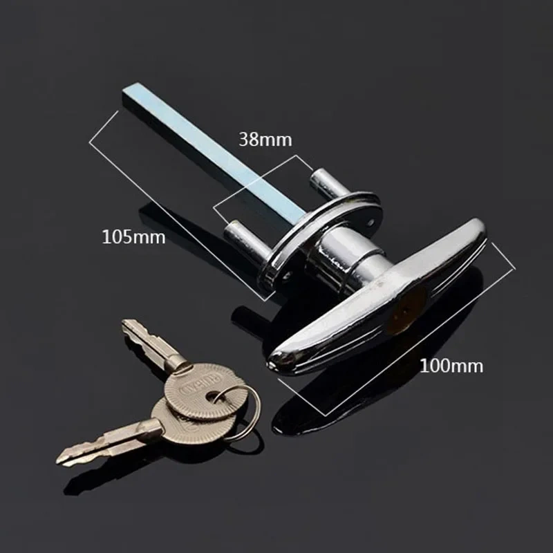 Garage Door Opener T Lock Handle with 2 keys Secure For Caravans & Trailers