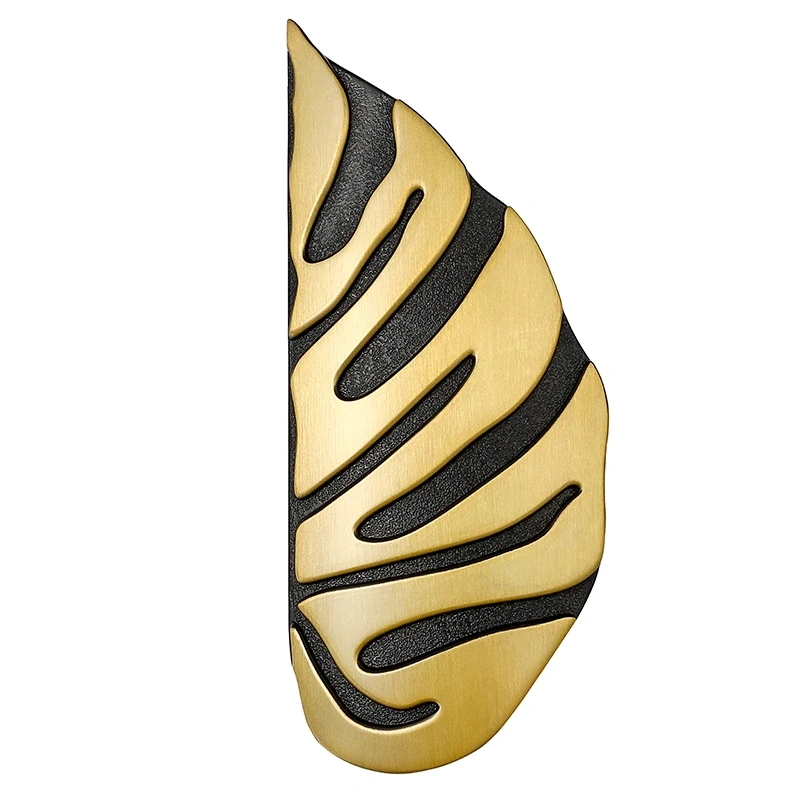 Leaf Handle Black Gold Leaves Creative Cabinet Handles Drawer knobs Wardrobe Door handles Furniture Handles
