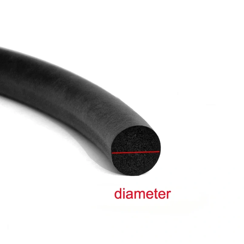 5 M epdm black O auto door seal protector car door rubber foam sealing filler strip weatherstrip  round EPDM rubber foaming