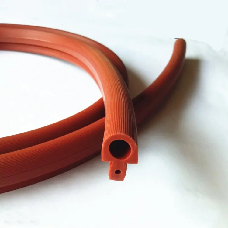 5M Silicone Strip Red Shaped Mushroom Head Sealing Strip High Temperature T-Shaped Silicone Strip for Oven Door Sealing Strip