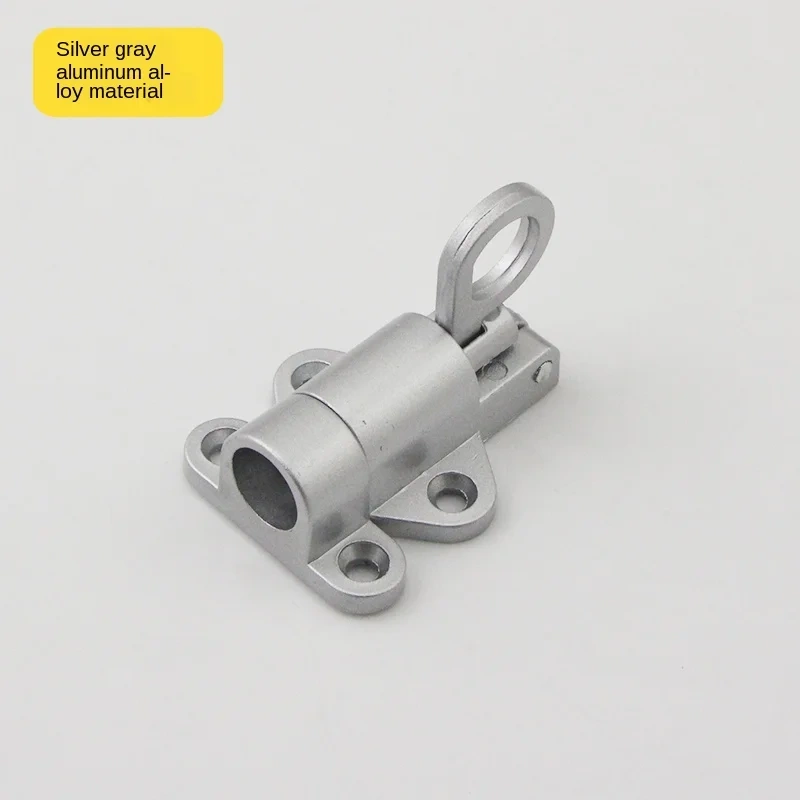XD-Aluminum Alloy Window Gate Security Pull Ring Spring Bounce Door Bolt  Automatic  Latch Lock Spring Bounce Door Bolt Latch