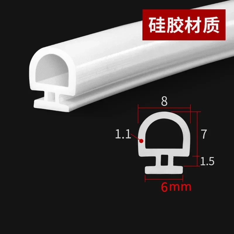 10M Bottom Width 5/6/7mm Sealing Strips Bridge Aluminum Door/Window Sealed Plastic Strips Energy Saving