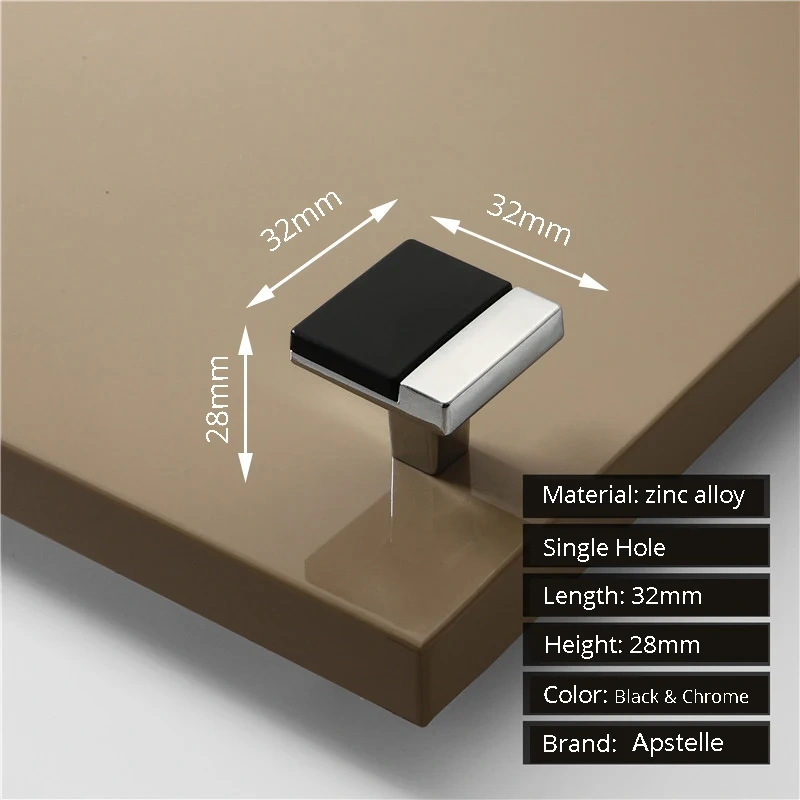 Zinc Alloy Modern Gold Black Chrome Kitchen Handle Fashion Gold Kitchen Handles Cabinet Drawer Dresser Knobs Door Hardware