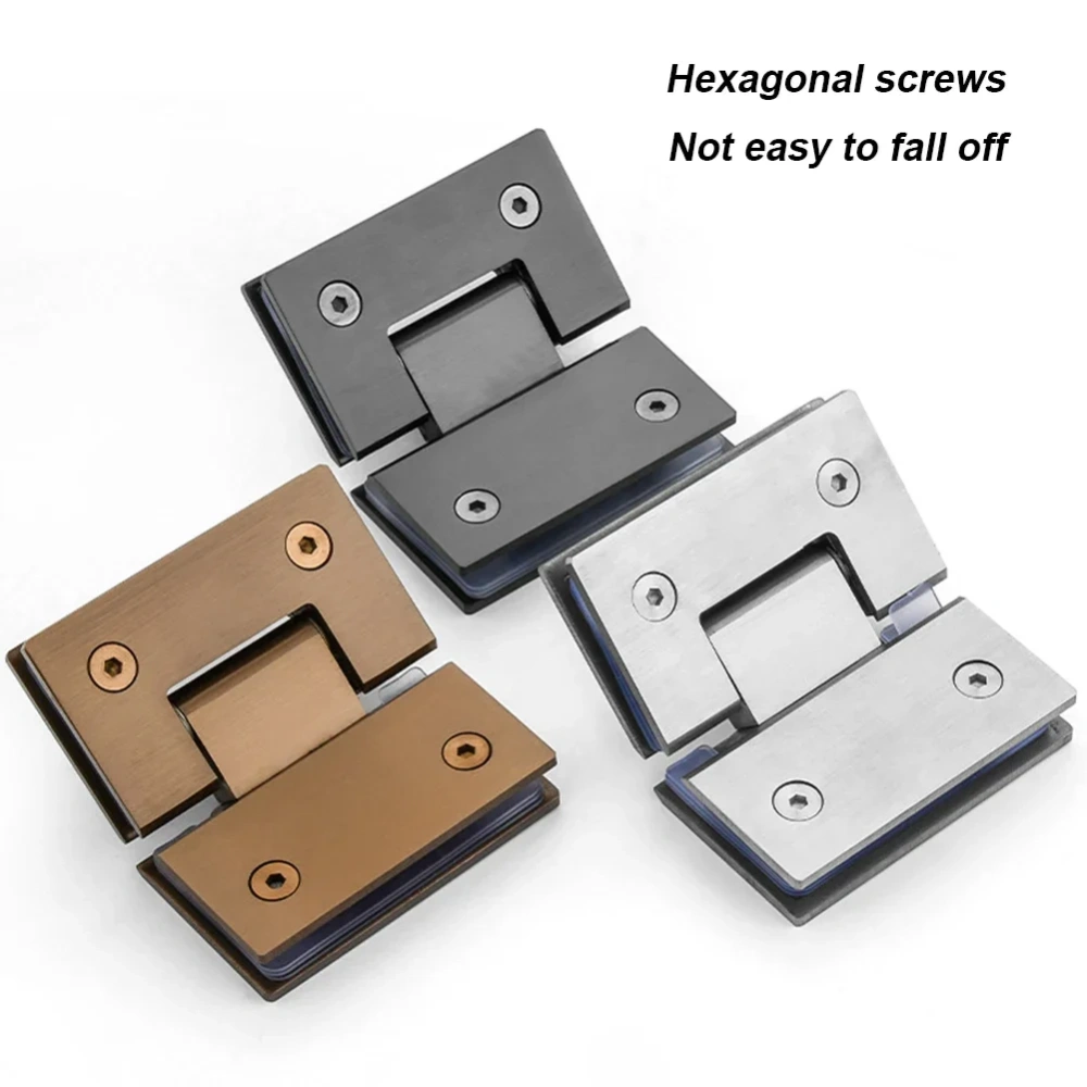 180 Degrees Showcase Clip 304 Stainless Steel Heavy Duty Glass Bracket Clamp Shower Door Hinge Furniture Hinge Replacement Parts