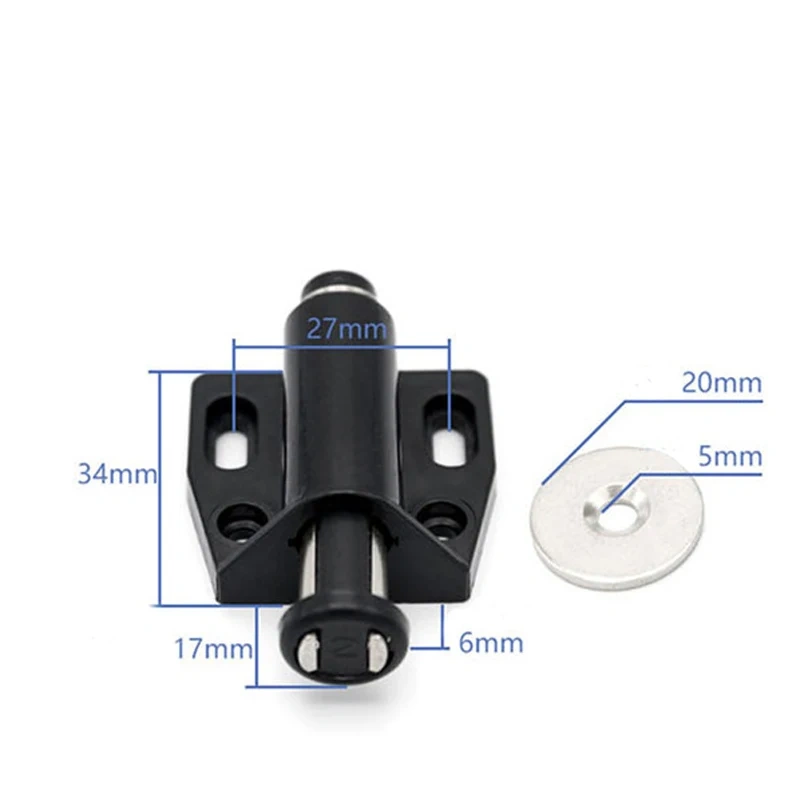 2x Cabinet  Stopper Strong Magnetic Push to Open Touch Catch StopQuiet Damper Self-Aligning Cabinet Kitchen door cupboard Magnet