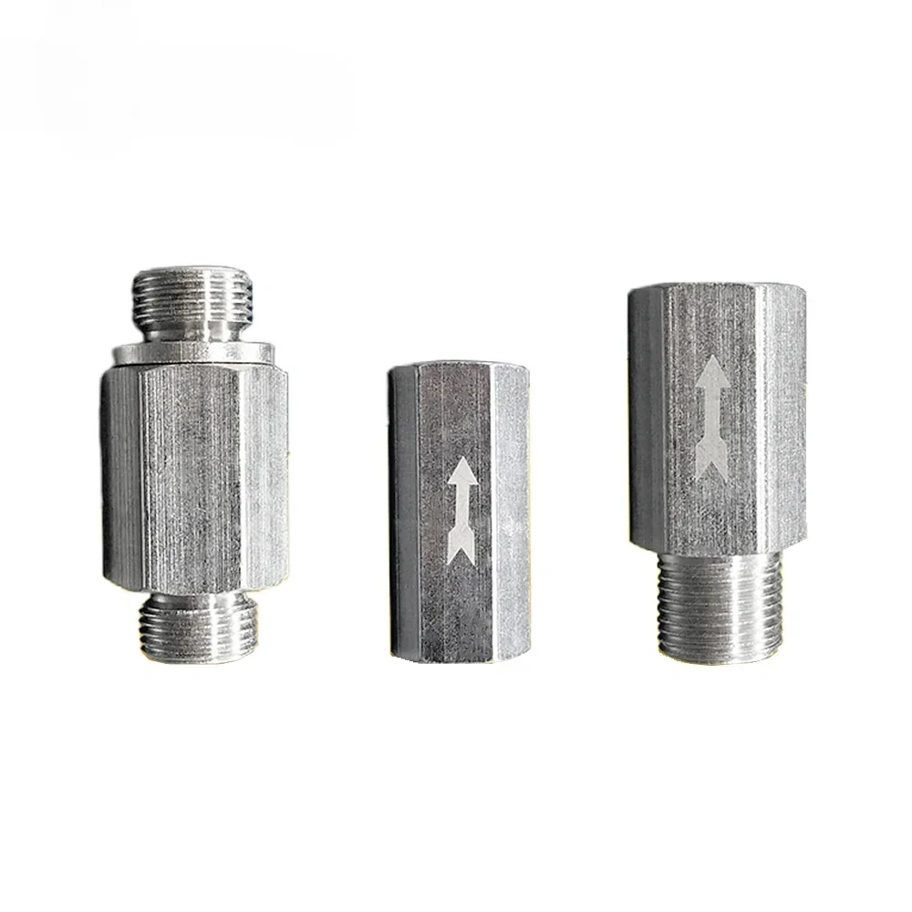 Pneumatic Check Valve Hexagonal Copper Nickel Plated Male Female thread 1/8" 1/4" 3/8" 1/2" Gas One Way Valve Air Brass Valve