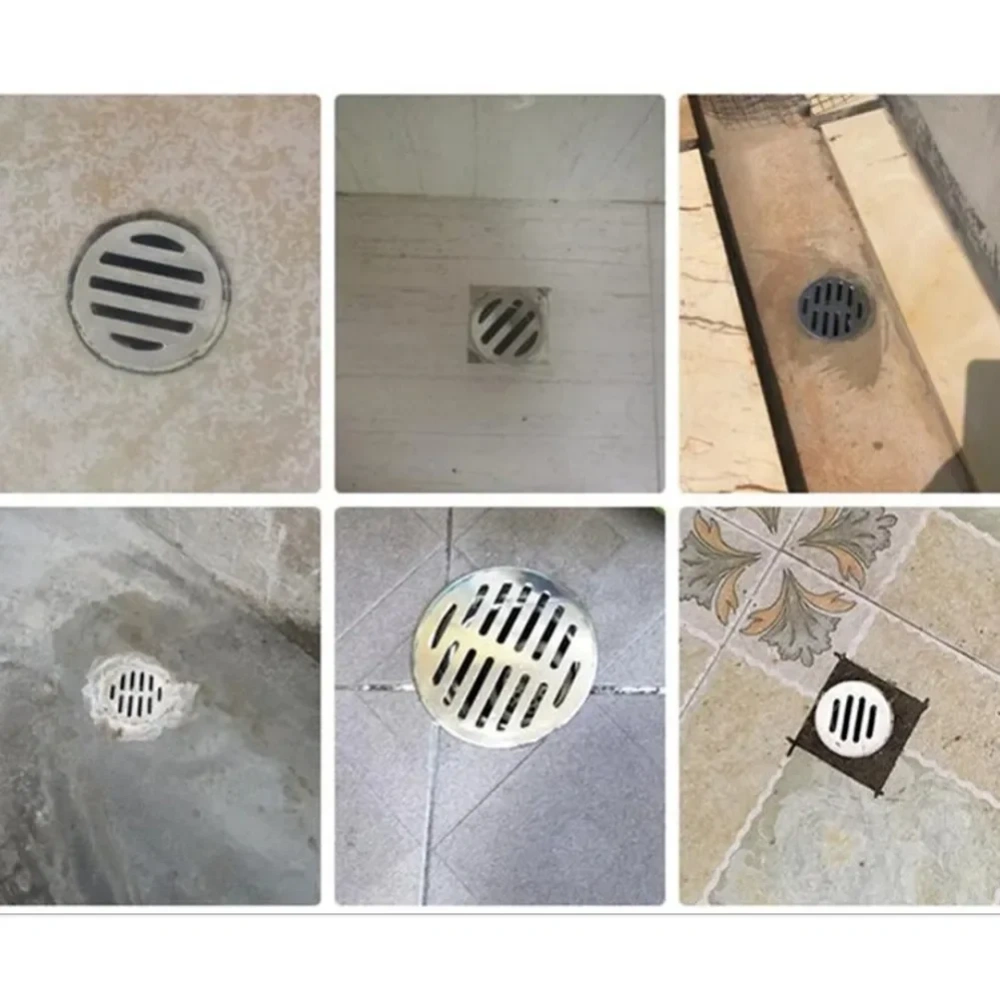 1pc Floor Drain 50-200mm Stainless Steel Round Rain Pipe Cap Anti-blocking Floor Strainer For Bathroom Balcony Drainage Roof
