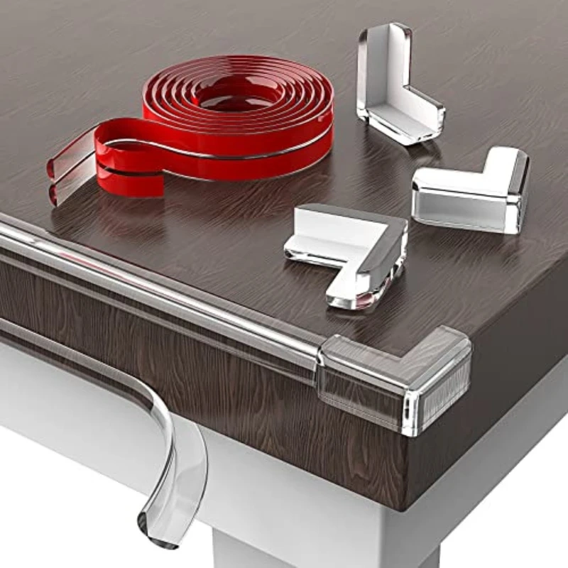 Transparent Corner Protector Strip With Double-Sided Tape Anti-Bumb Kids Safety Table Edge Furniture Guard Corner Protectors