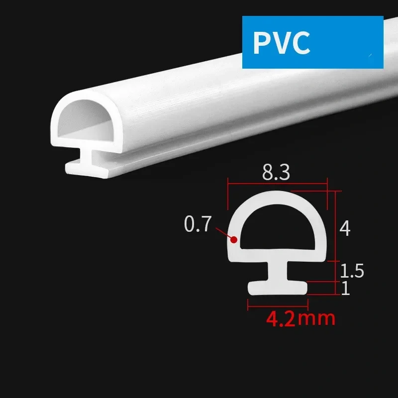 10M Bottom Width 5/6/7mm Sealing Strips Bridge Aluminum Door/Window Sealed Plastic Strips Energy Saving