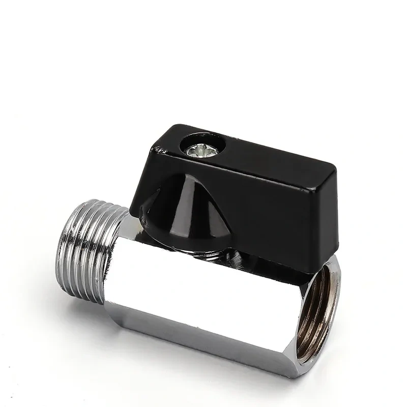 1/8" 1/4" 3/8" 1/2" Brass Ball Valve BSP Threaded Black Mini Valve Male To Female Air Compressor Water Gas Oil Shut Off Valve