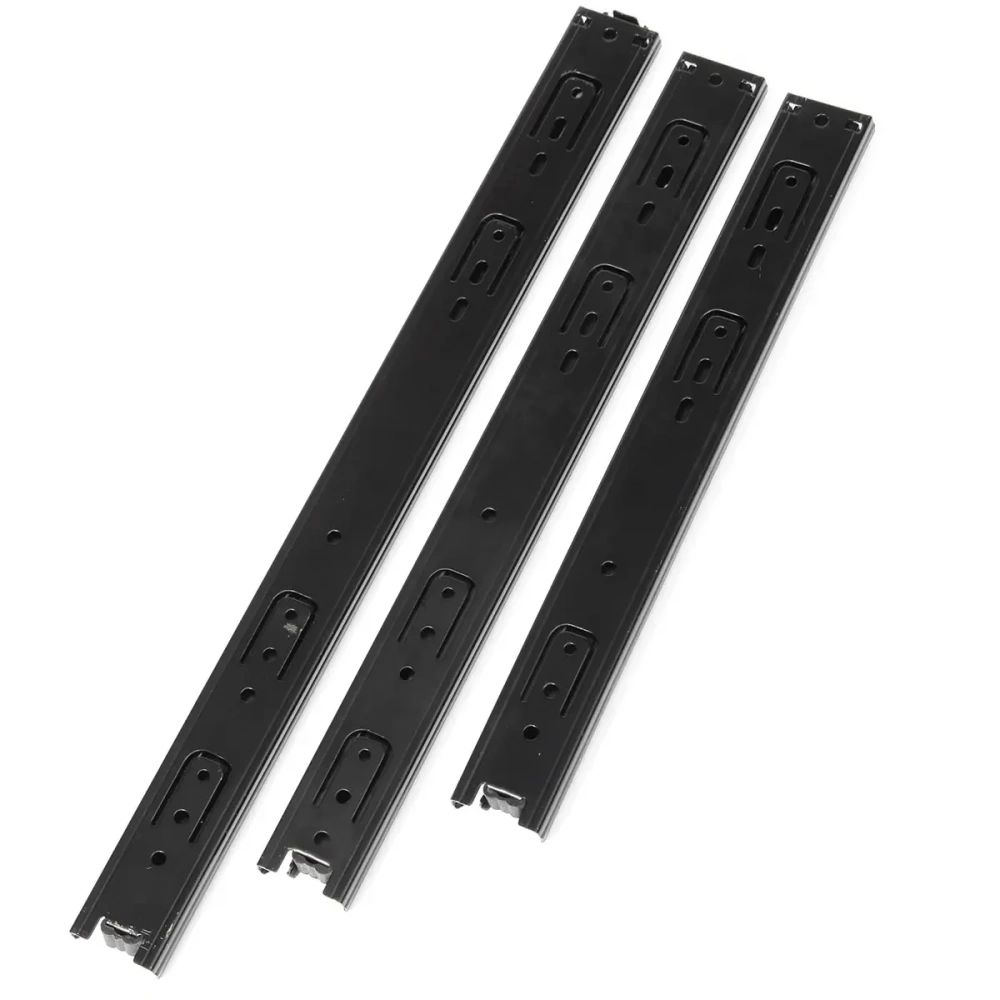 11/13/15inches Drawer Slides Full Extension Side Mount Runner 3 Section Soft Close Ball Bearing Damping Buffer Cabinet Rails