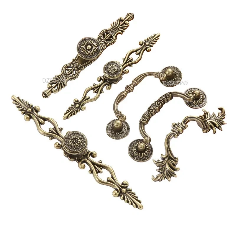 "Kitchen Cupboard Pull Square Cabinet Drawer Knobs Zinc Alloy Dresser Door Hardwares Antique Bronze   Bathroom Handles"