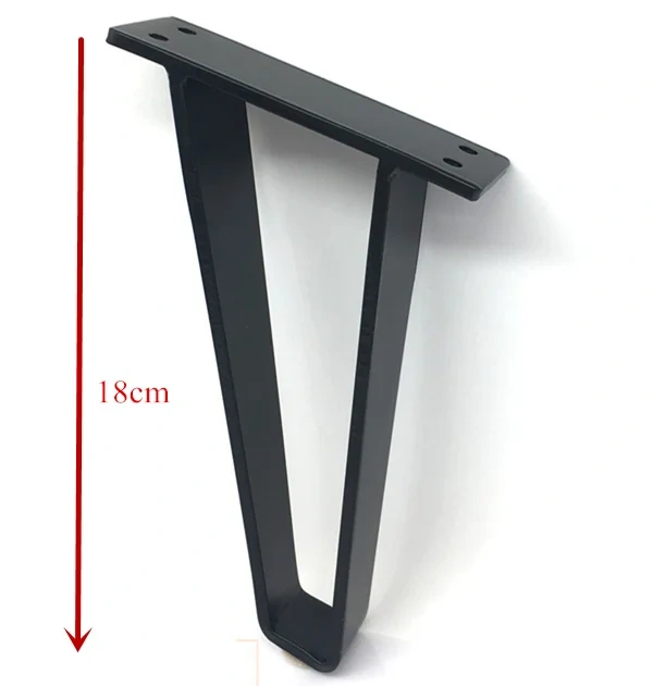2pcs U-shaped gold hairpin table Desk leg bracket protector solid iron support leg for furniture Sofa cabinet Chair DIY hardware