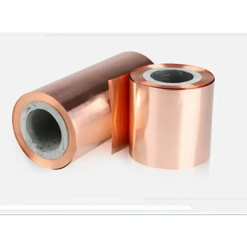 2Meters length 100mm width 0.1mm-1mm T2 Copper Strip 0.01x100mm 0.02x100mm 0.03x100mm  99.90% T2 Copper foil  Copper tape