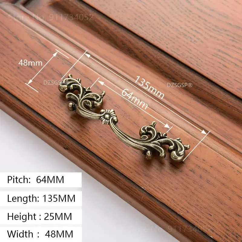 "Kitchen Cupboard Pull Square Cabinet Drawer Knobs Zinc Alloy Dresser Door Hardwares Antique Bronze   Bathroom Handles"