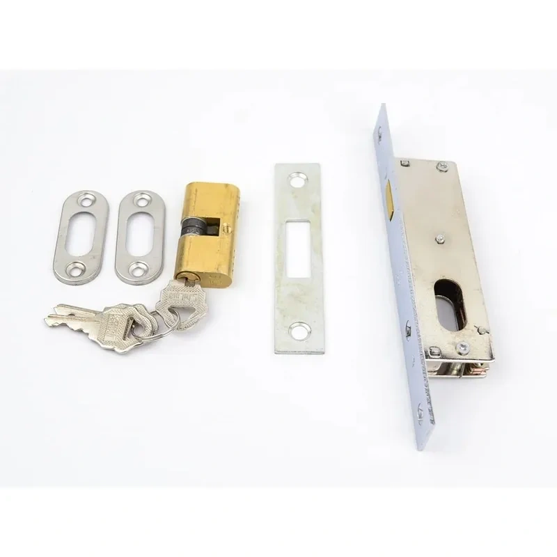 Iron gate/Sliding door hook lock, Copper hook, for Plastic steel door,Copper lock cylinder, More strong