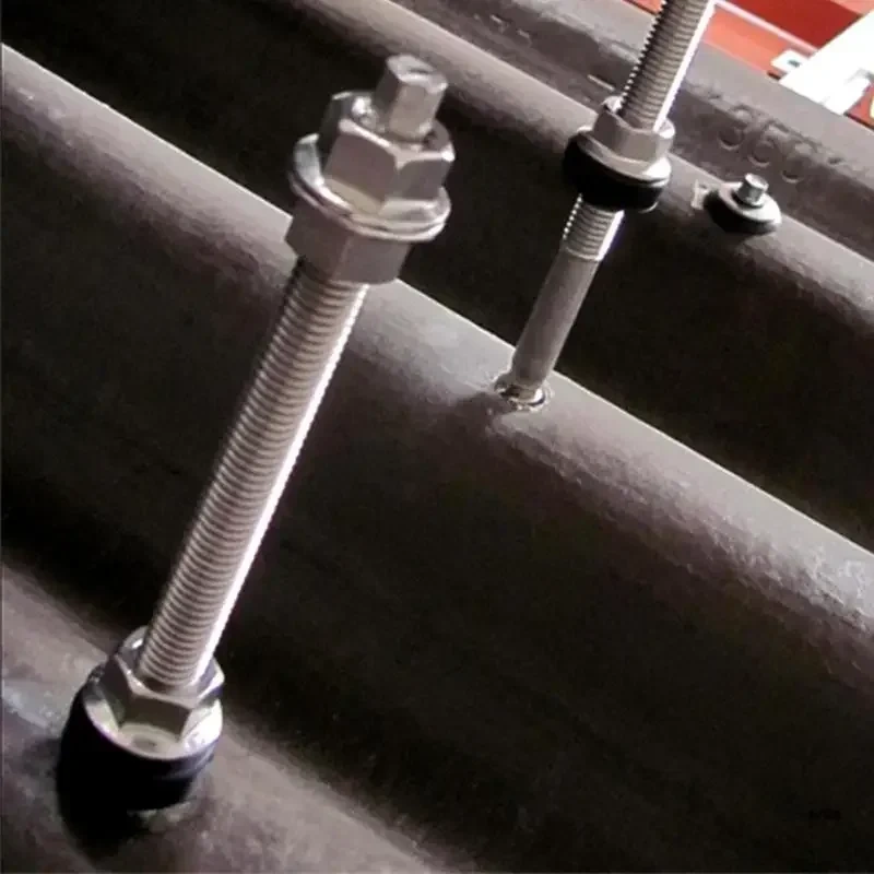 Solar Panel Photovoltaic Accessories Hanger Bolts with EPDM and Locking Nut + Adapter for Solar Photovoltaic 20cm/25cm