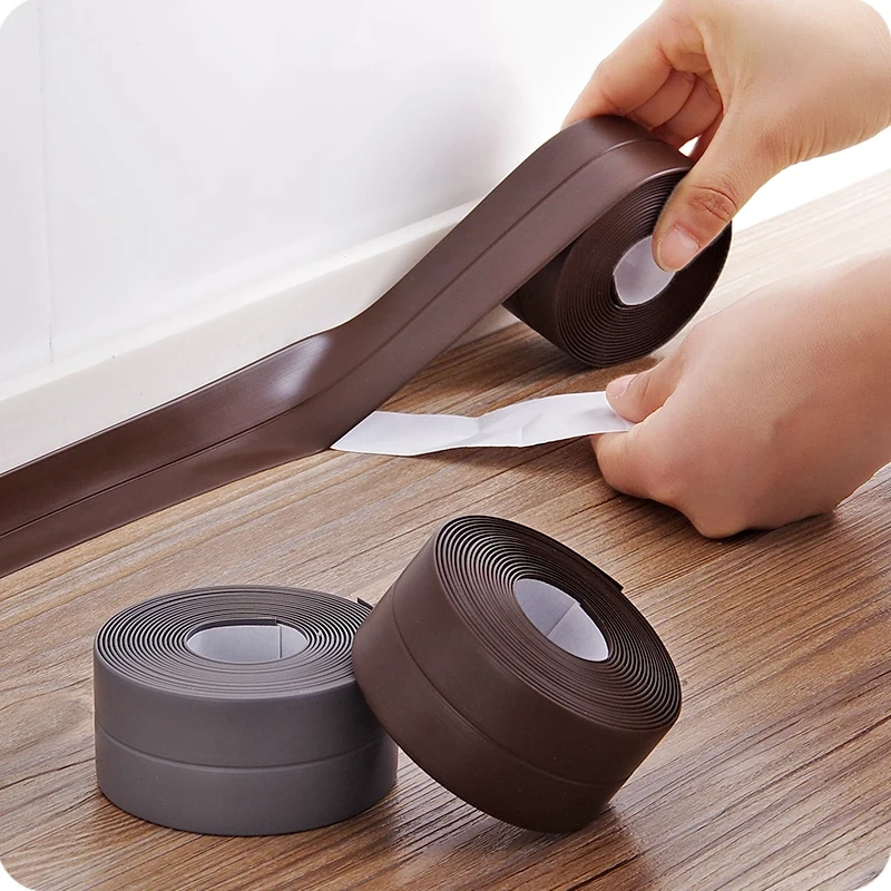 38mm x 3.2m Kitchen Wall Stickers Art Sealing Strip Bathroom Bathtub Sealant Tape Mildew Resistant and Waterproof Sealing Strip