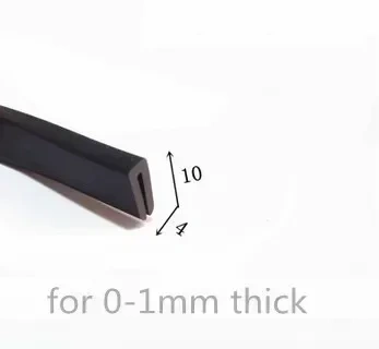 Rubber U Strip Edge Shield Encloser Bound Glass Metal Wood Panel Board Sheet forGlass Metal Wood Panel Board Sheet Cabinet