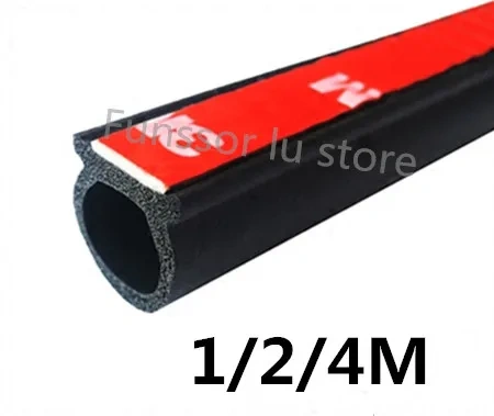 Car Door Seal Strip Rubber Big D Type Waterproof Trim Sound Insulation Soundproof Strip Car Accessories