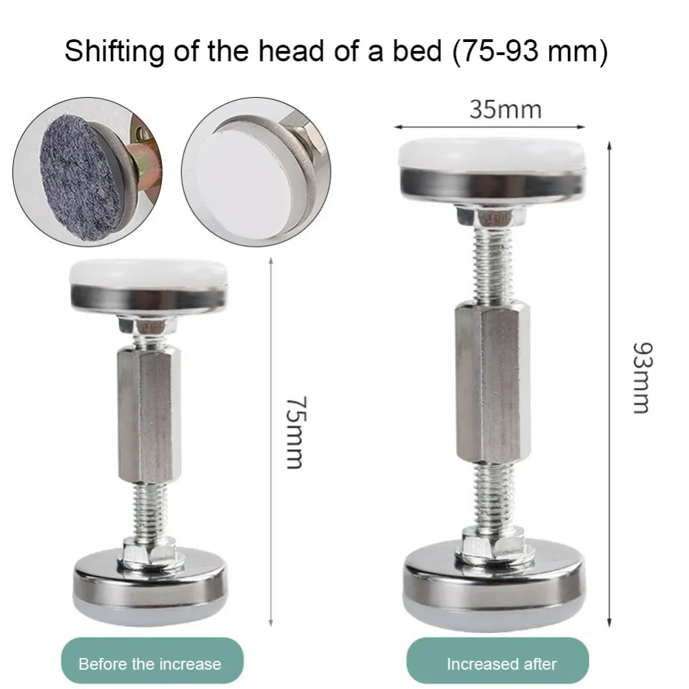 Adjustable Headboard Stoppers Bed Frame Prevent Loosening Anti-Shake Fixer For Cabinets Sofas Hardware Top Wall Stabilizer