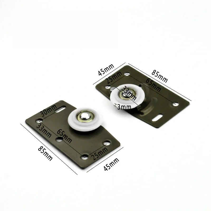 Wardrobe Pulley Mute Door Wheel Cabinet Sliding Sliding Door Wheel 378 Cam Vintage Iron Black Furniture Pulley
