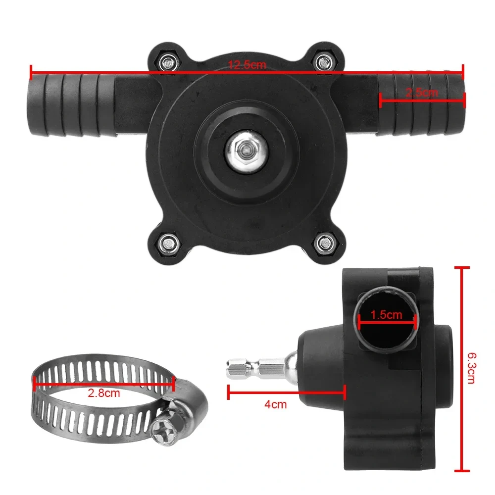 Electric Drill Pump Portable Mini Hand Self-priming Liquid Transfer Pumps Diesel Oil Fluid Water Pump Home Garden Outdoor Tool