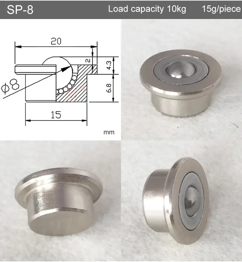 Factory outlets SP8/12/15/22/25 Precision universal Ball bearing casters/wheel,Scroll flexible,Transmission systefurniture wheel