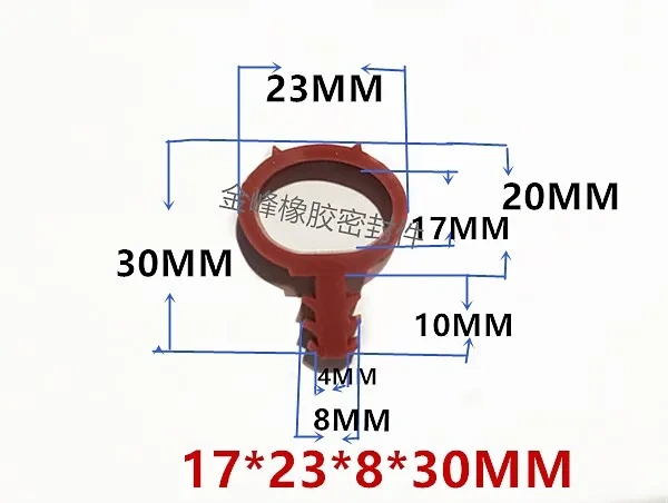 5M Silicone Strip Red Shaped Mushroom Head Sealing Strip High Temperature T-Shaped Silicone Strip for Oven Door Sealing Strip