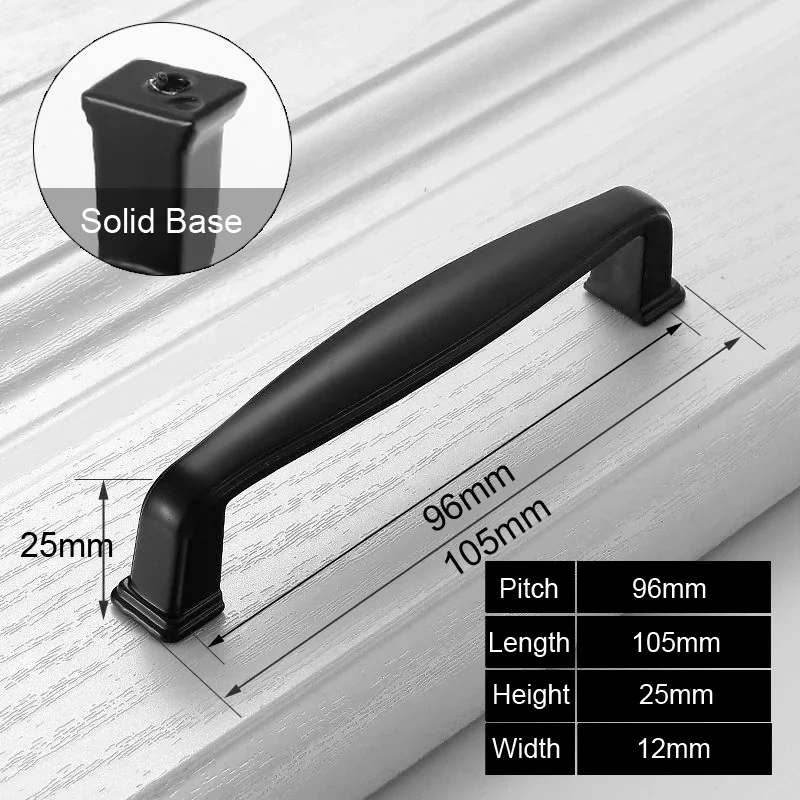 Black Handles for Furniture Cabinet Knobs and Handles Kitchen Handle Drawer Knobs Cabinet Pulls Cupboard Handles Knobs