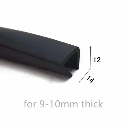 Rubber U Strip Edge Shield Encloser Bound Glass Metal Wood Panel Board Sheet forGlass Metal Wood Panel Board Sheet Cabinet