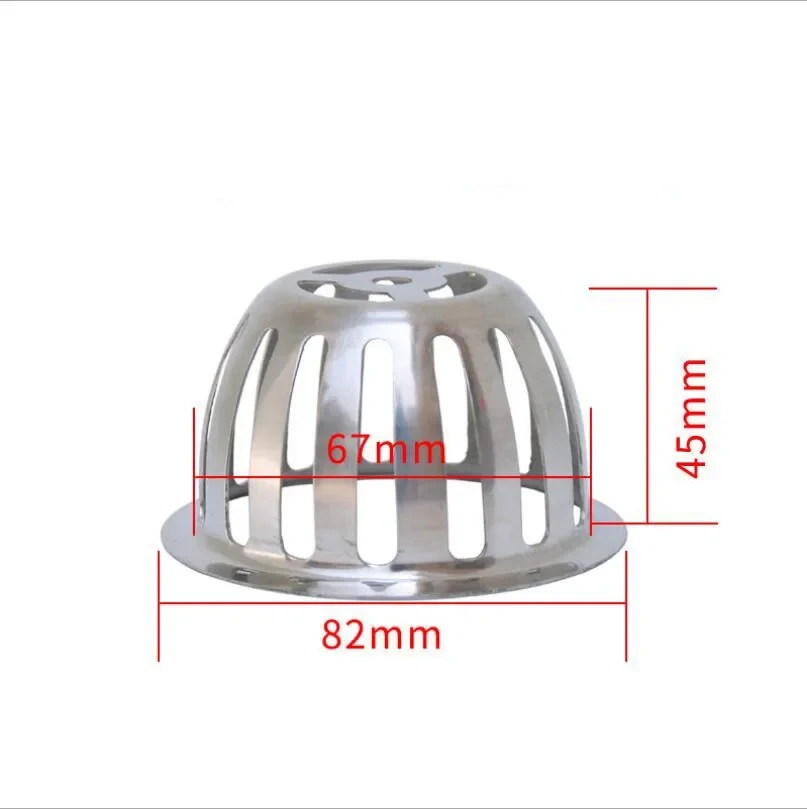 304 Stainless Steel Anti-clogging Roof Floor Drain Roof Gutter Sewer Drain Pipe Anti-rat Filter Large Displacement Rain Strainer