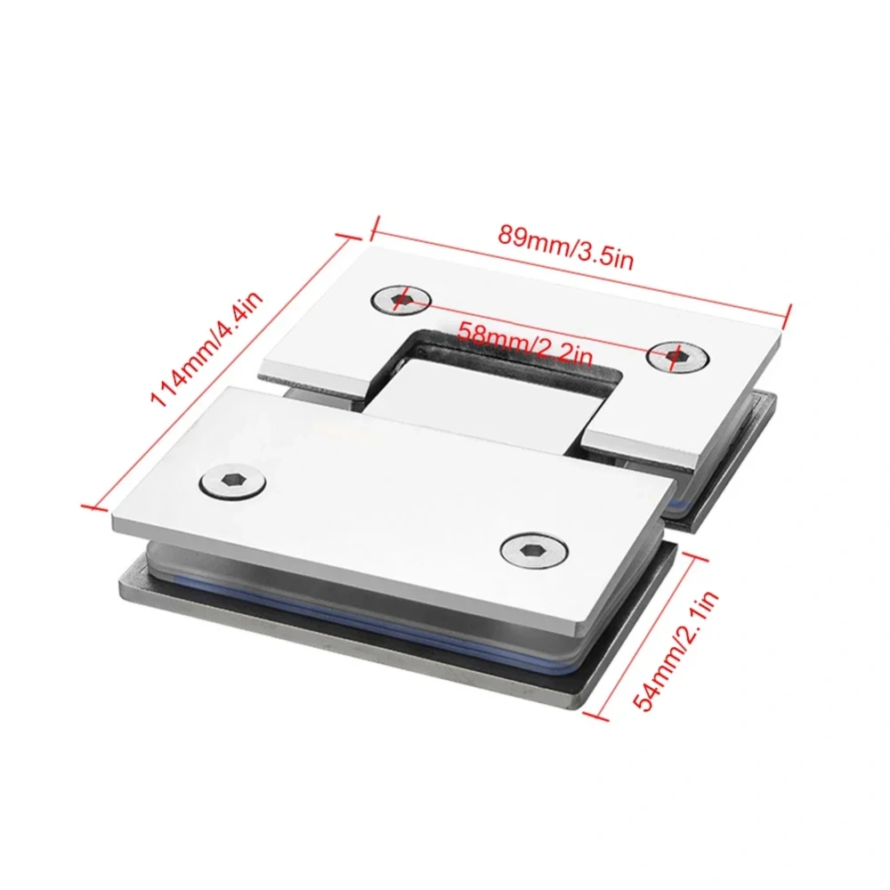 180 Degrees Showcase Clip 304 Stainless Steel Heavy Duty Glass Bracket Clamp Shower Door Hinge Furniture Hinge Replacement Parts