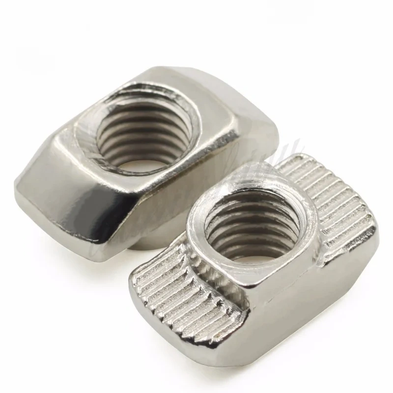 20/50pcs M3 M4 M5 M6 M8 Slot T-nut Sliding T Nut Hammer Drop In Nut Fasten Connector 2020/3030/40 EU Aluminum Extrusion Profile