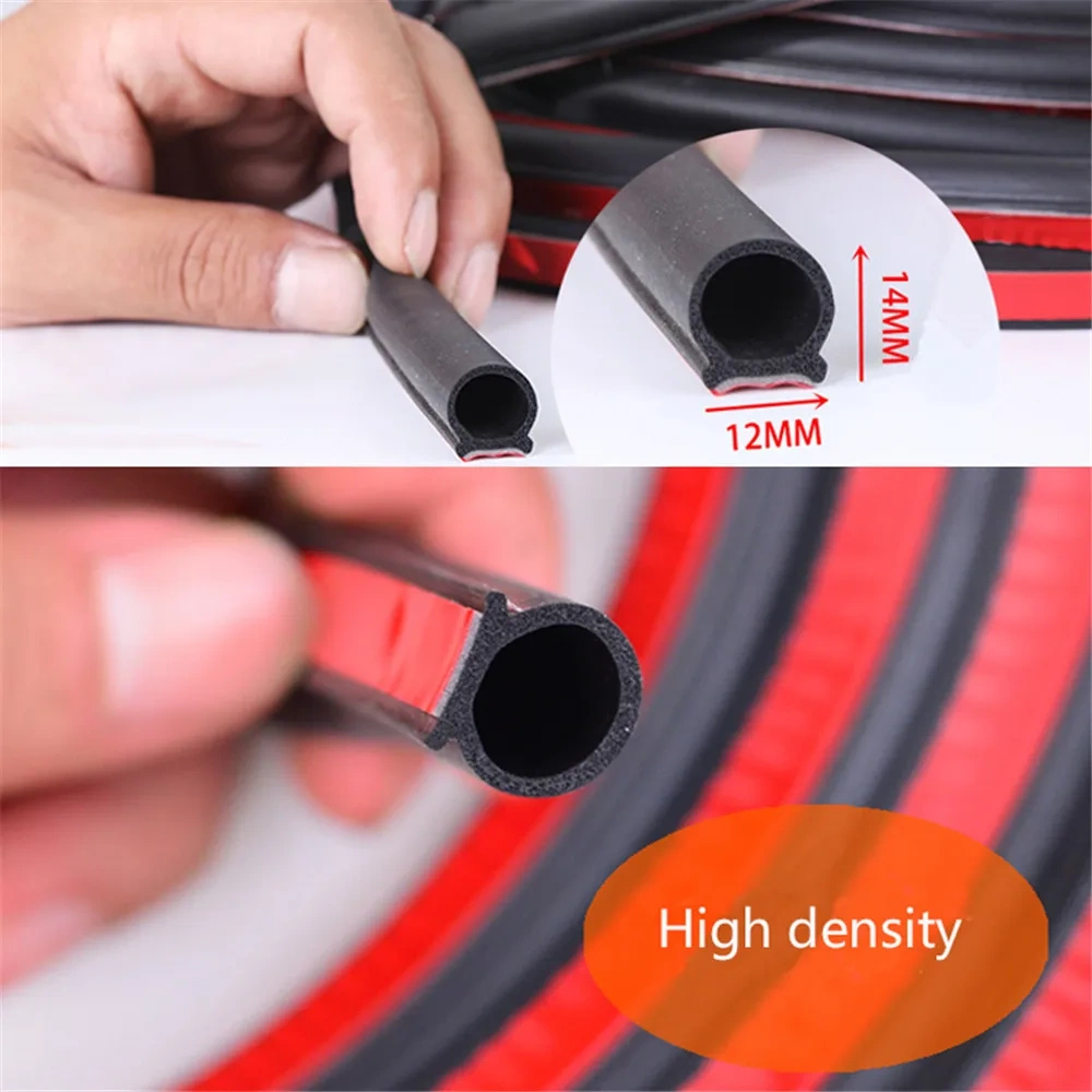 Car Door Seal Strip Rubber Big D Type Waterproof Trim Sound Insulation Soundproof Strip Car Accessories