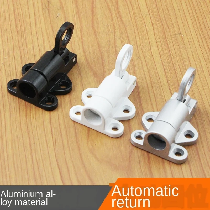 XD-Aluminum Alloy Window Gate Security Pull Ring Spring Bounce Door Bolt  Automatic  Latch Lock Spring Bounce Door Bolt Latch