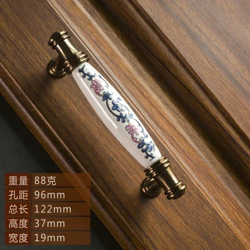 Chinese ceramic handle American retro cabinet door modern minimalist European style drawer cabinet wardrobe cabinet handle