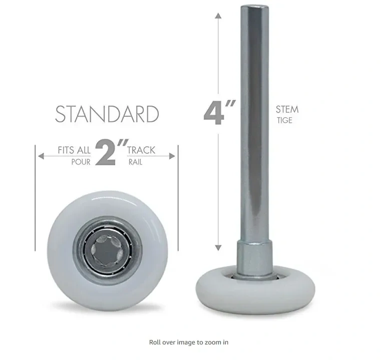 Garage Door Roller / Wheel / HEAVY DUTY Garage Gate Sealed Bearing Idler Quiet Door 45.6mm Diameter Plastic Metal