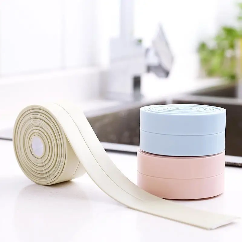 38mm x 3.2m Kitchen Wall Stickers Art Sealing Strip Bathroom Bathtub Sealant Tape Mildew Resistant and Waterproof Sealing Strip