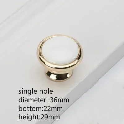Golden Kitchen Cupboard Door Handles Drawer Knobs European White Furniture Pulls