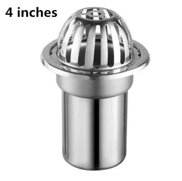 Stainless steel balcony roof  large displacement anti-blocking floor drain outdoor rain bucket drainage floor drain