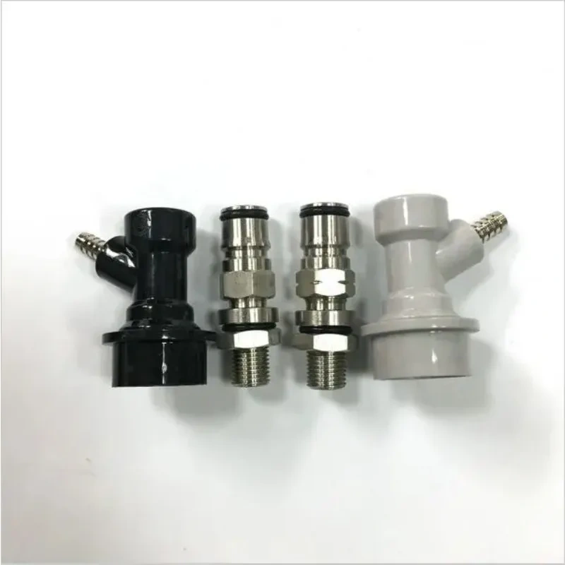 Hot corny keg Ball Lock Post with 1/4inch Bulkhead - Liquid and Gas kit with Ball Lock Quick Disconnect