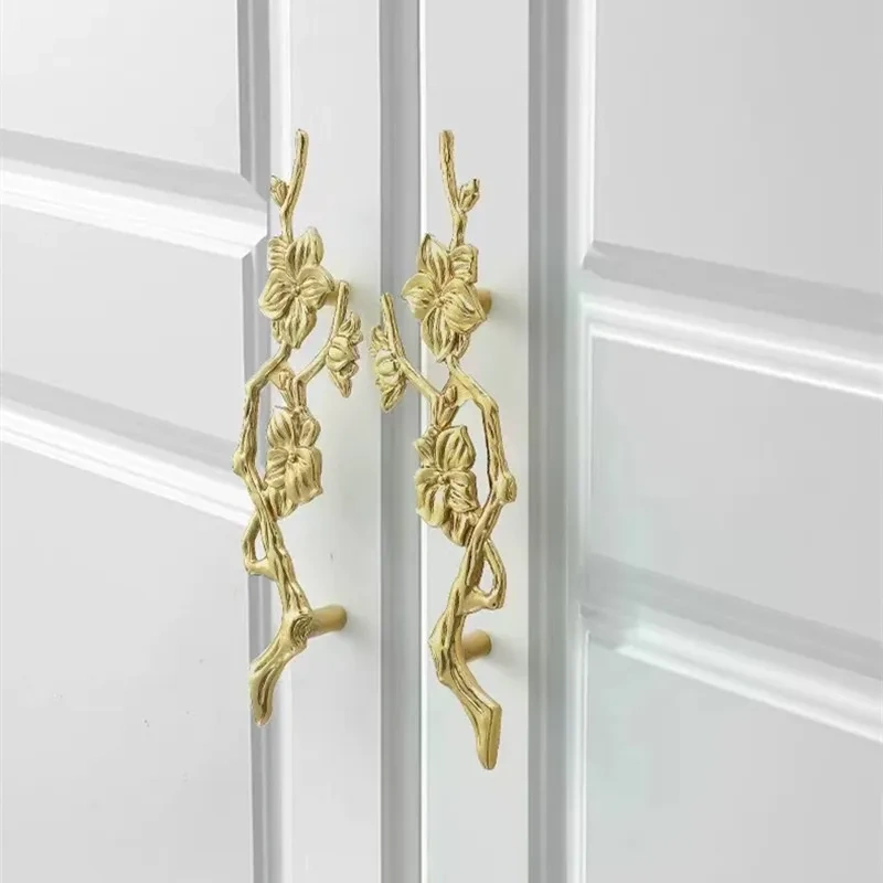 Cabinet Door Drawer Handle Chinese Retro Light Luxury High-grade North European and American Simple Cabinet Shoe Cabinet