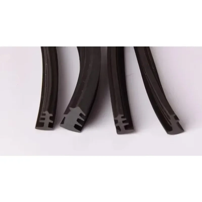 10M doors and windows slot thong Aluminum Alloy fixed glass strip doors and windows three EPDM seal strip Rubber strips