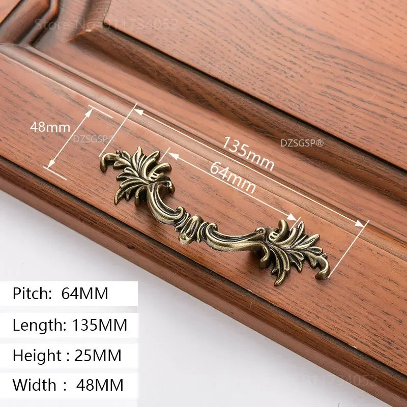 "Kitchen Cupboard Pull Square Cabinet Drawer Knobs Zinc Alloy Dresser Door Hardwares Antique Bronze   Bathroom Handles"