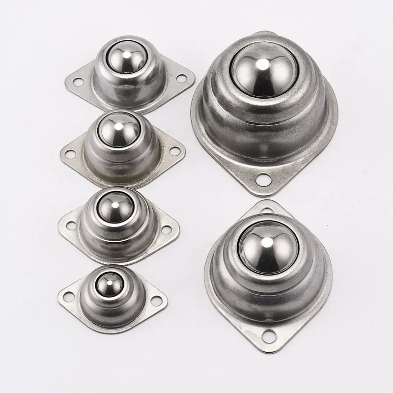 4pcs Metal Steel Swivel Ball Caster Wheel Car Robot Universal Eye Round Wheel For Machinery Trolleys Furniture Hardware