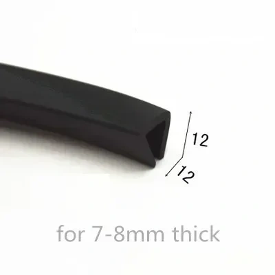 Rubber U Strip Edge Shield Encloser Bound Glass Metal Wood Panel Board Sheet forGlass Metal Wood Panel Board Sheet Cabinet