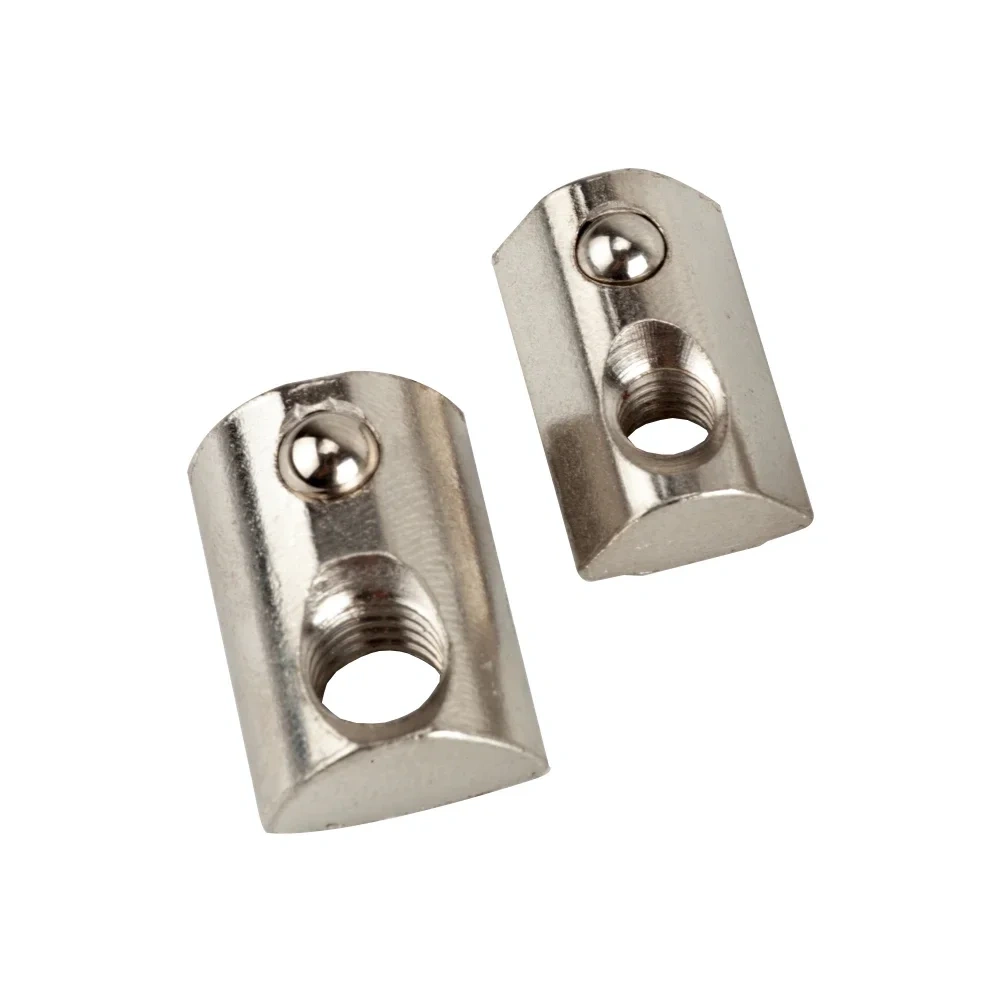 Aluminum Extrusion Profile 2020 3030 4040 4545 CNC M4 M5 M6 M8 Half Round Elasticity Spring Nut Ball Nut,20pcs or 50pcs Optional
